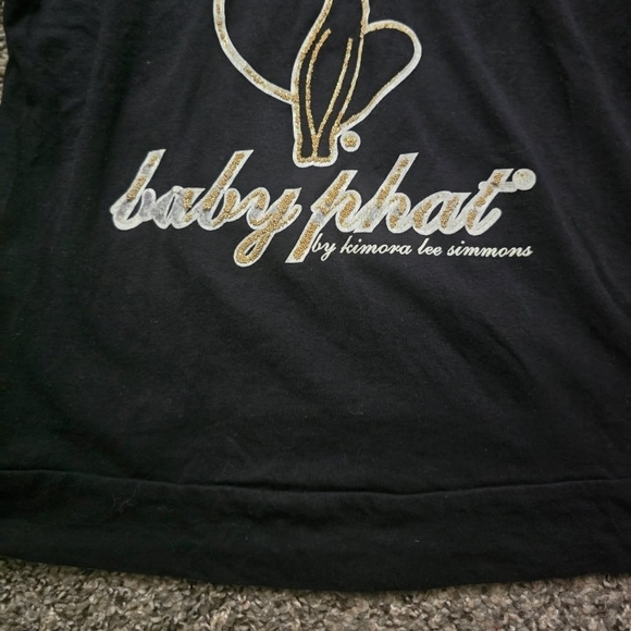 Baby Phat Black Tee with Gold Accents - Picture 2 of 4